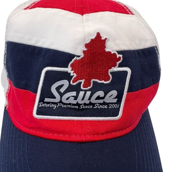 SAUCE Hockey Red and White Logo Ball Cap Men’s Hat - Picture 3 of 9